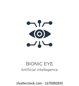 Bionic eye icon vector. Trendy flat bionic eye icon from artificial intellegence and future technology collection isolated on white background. Vector illustration can be used for web and mobile 