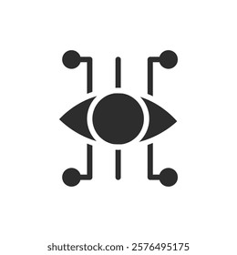 Bionic eye icon web design in vector