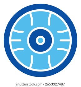 Ícones Biônicos De Olho Em Estilo Azul, Ilustração De Vetor