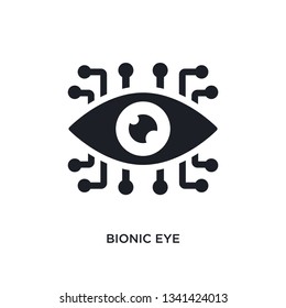 bionic eye isolated icon. simple element illustration from artificial intellegence concept icons. bionic eye editable logo sign symbol design on white background. can be use for web and mobile