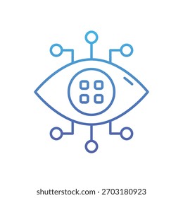 Bionic Eye Vector icon stock illustration