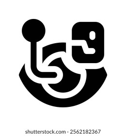 bionic eyes icon. vector glyph icon for your website, mobile, presentation, and logo design.