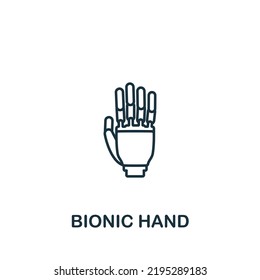 Bionic Hand icon. Line simple icon for templates, web design and infographics