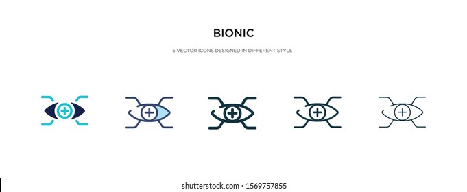 bionic icon in different style vector illustration. two colored and black bionic vector icons designed in filled, outline, line and stroke style can be used for web, mobile, ui