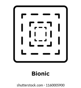 Bionic icon vector isolated on white background, Bionic transparent sign , line or linear sign, element design in outline style