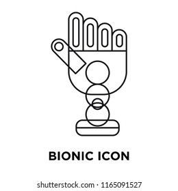 Bionic icon vector isolated on white background, Bionic transparent sign