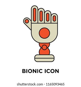 Bionic icon vector isolated on white background, Bionic transparent sign , technology symbols
