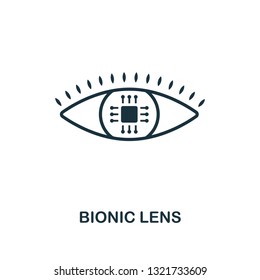 Bionic Lens icon. Premium style design from future technology icons collection. Pixel perfect Bionic Lens icon for web design, apps, software, print usage