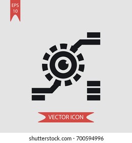 Bionic lens vector icon illustration symbol