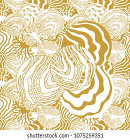 Bionic style vector seamless pattern.  Abstract onyx texture. Natural luxury concept. Expressive print for textile design, cards, covers.