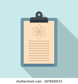Biophysics clipboard icon. Flat illustration of biophysics clipboard vector icon for web design