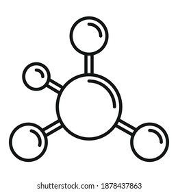 Biophysics molecule icon. Outline biophysics molecule vector icon for web design isolated on white background