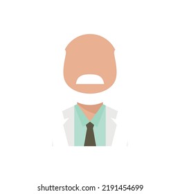 Biophysics scientist icon. Flat illustration of biophysics scientistvector icon isolated on white background