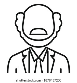 Biophysics scientist icon. Outline biophysics scientist vector icon for web design isolated on white background