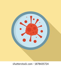 Biophysics virus icon. Flat illustration of biophysics virus vector icon for web design