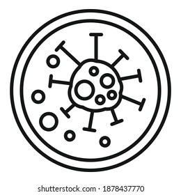 Biophysics virus icon. Outline biophysics virus vector icon for web design isolated on white background