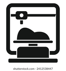 Bioprinting organ icon simple vector. Liver organ. Future dna monitor