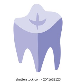 Bioprinting Tooth Icon Isometric Vector. Medical Engineering. Bio Science