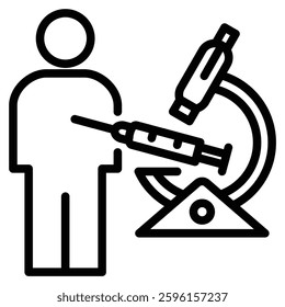 Biopsy icon line vector illustration