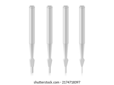 Biopsy Punches Tool. Circular Scalpel. Medical Equipment For Surgical With Different Sizes. Sterile Biopsy Dermal Punch For Piercing Skin To Diagnose Cells.