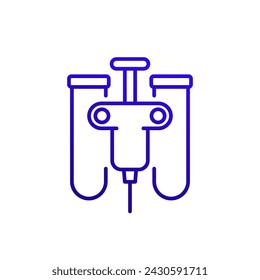 biopsy samples line icon on white