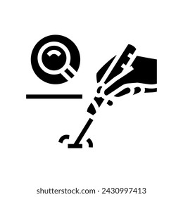 biopsy surgery doctor glyph icon vector. biopsy surgery doctor sign. isolated symbol illustration