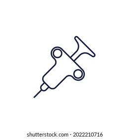 biopsy tool icon, line vector