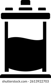 Bioreactor Icon Glyph Vector Illustration