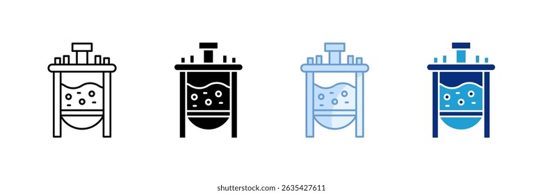 Bioreactor Icon Set Multiple Style Collection