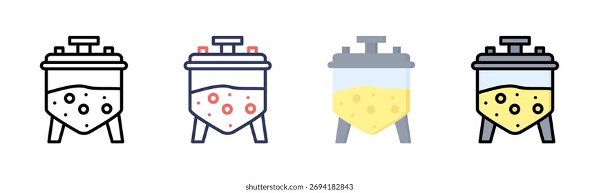 Ícone do biorreator define coleção de vários estilos