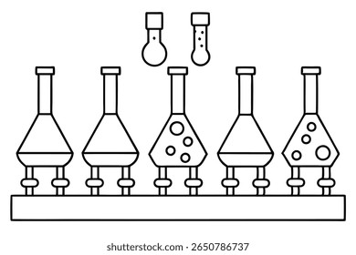 Bioreactor line art image showcasing cutting edge biotechnological
