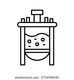 Ilustração do vetor do ícone de contorno do biorreator
