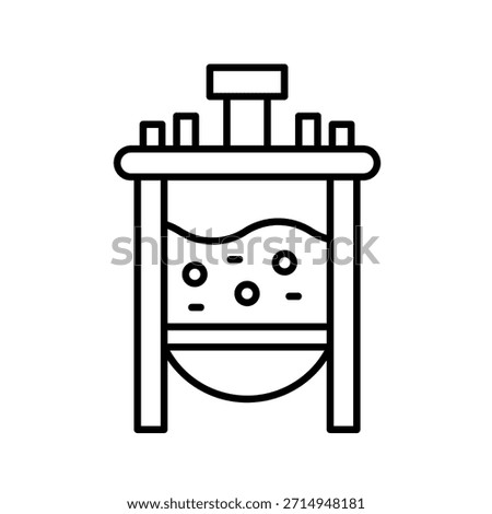 Bioreactor Outline Icon Vector Illustration