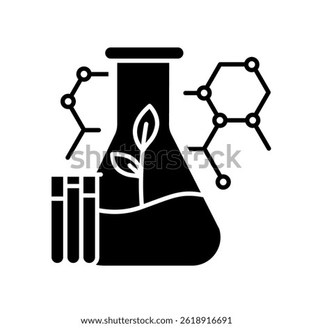 Bioremediation flat icon. Vector isolated element. Editable stroke.