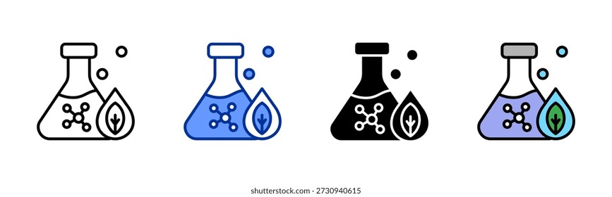 Bioremediation icon set multiple style collection