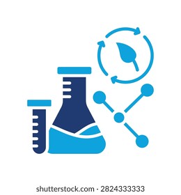 Bioremediation Process Icon Glyph Color Vector Illustration