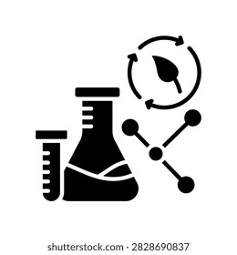 Bioremediation Process Icon Glyph Vector Illustration
