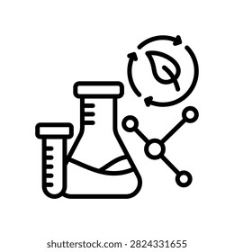 Bioremediation Process Icon Line Vector Illustration