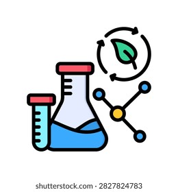 Bioremediation Process Icon Lineal Color Vector Illustration