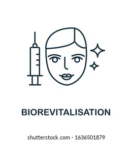 Biorevitalisation icon from plastic surgery collection. Simple line element Biorevitalisation symbol for templates, web design and infographics