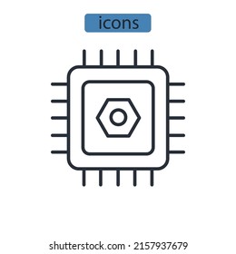 BIOS-Chip-Symbol-Vektorelemente für Infografik-Web