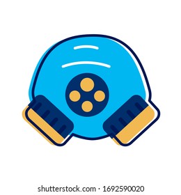 biosafety face mask flat style icon vector illustration design