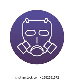 biosafety mask industrial block style icon vector illustration design