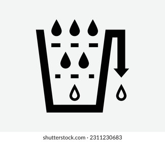 Biosand Filter Icon. Water Purification Purify Sand Filtration Container Clean Drink Sign Symbol Black Artwork Graphic Illustration Clipart EPS Vector