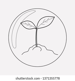 Biosphere icon line element. Vector illustration of biosphere icon line isolated on clean background for your web mobile app logo design.