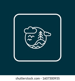Biosphere icon line symbol. Premium quality isolated environmental element in trendy style.