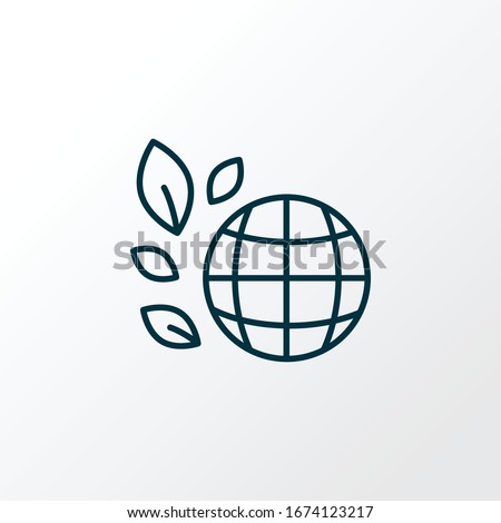 Biosphere icon line symbol. Premium quality isolated earth element in trendy style.