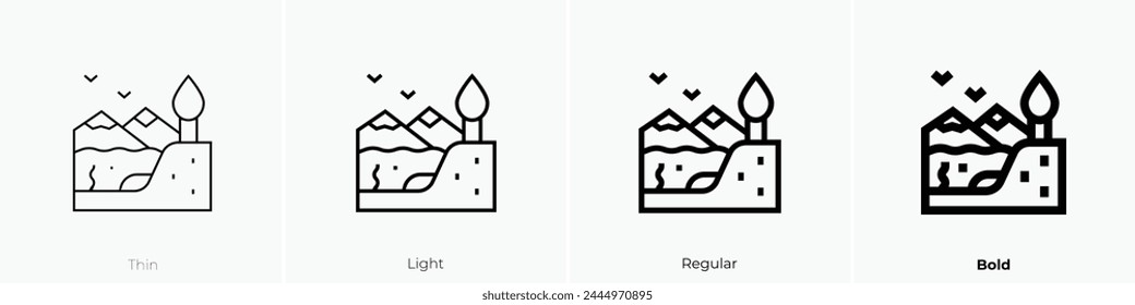 biosphere icon. Thin, Light Regular And Bold style design isolated on white background