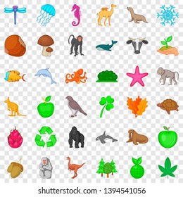 Biosphere icons set. Cartoon style of 36 biosphere vector icons for web for any design