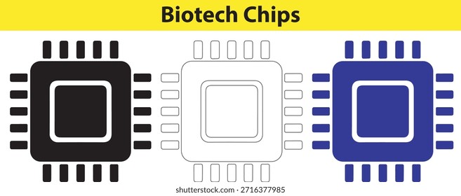 Conjunto de ilustración de Tecnología de chips de biotecnología para Ciencia
